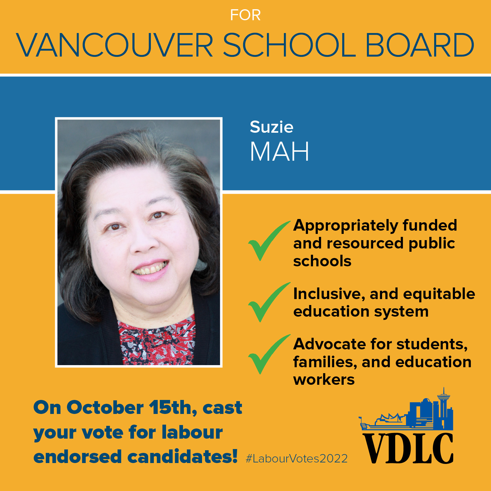 On October 15th Vote Labour Endorsed For Vancouver School Board Vancouver And District 5554