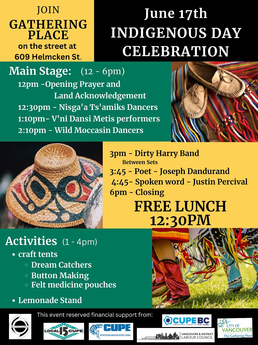 Indigenous Peoples Day Vancouver And District Labour Council Indigenous Peoples Day Vancouver And District Labour Council